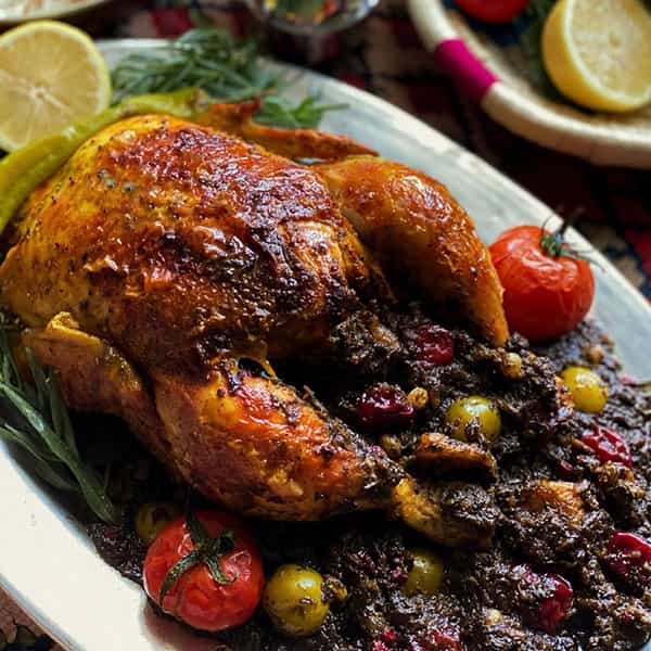 طرز تهیه مرغ شکم پر